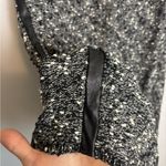 Ann Taylor  Black White Tweed Textured Short Sleeve Fitted Mini Dress Cotton Photo 5