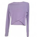 MOVE THEOLOGY LIGHT PURPLE LONG SLEEVE TULIP BACK ACTIVE TOP SMALL Photo 2