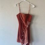 Cinq A Sept pink spaghetti strap mini cocktail semiformal drsss velvet texture Size 0 Photo 5