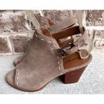Frye Co Suede Donna Slingback Sandals Sz 9M Ash Suede Leather Heels Peep… Photo 1