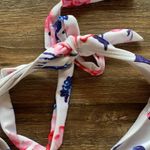 Strappy Halter Floral Bikini Top Size S/M White Photo 4