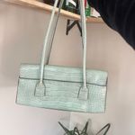 Tommy Hilfiger Light Green Croc Print Leather Shoulder Bag Photo 1