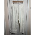 Halston Heritage NEW Halston White Wide Leg 100% Linen Pants Womens Size 12 Photo 4