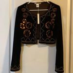 VENDOR ITEM : FINAL PRICE NWT Vintage Runway 101 Long Sleeve Crop Vest Gold Size L Photo 0