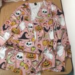 New Women’s Shein Halloween Long Cardigan Robe Lightweight Silky Satiny Size 1X Pink Photo 1