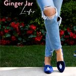 Jack Rogers Rare Midnight Blue Velvet Ginger Jar Vase Loafers Flats Size 7.5 Photo 2