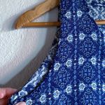 Saks 5th Avenue BLUE by Saks Fifth Avenue - Double Layered blue patterned tank- Tailored to Sz S Photo 3