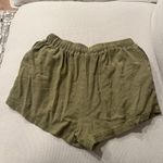 Forever 21 Green Cinched Pull On Drawstring Tie Front Shorts Photo 3
