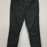 Ann Taylor Loft Womens Black Tan Polka Dot Modern Straight Leg Casual Pants Size Photo 0