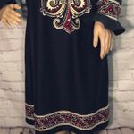 Perceptions Vintage  NY Ruffled Bell Cuffs Art Deco Heavy Weight Dress 16 Photo 2