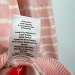 Talbots CREWNECK SWEATER EMBROIDERED BUTTERFLY STRIPE pink & white medium petite Photo 3