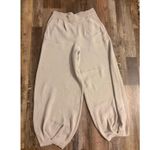 Free People  Beach Freya Sweater Pants Wide Leg Lounge Tan Falling Petals Large Photo 1