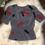 Sterling Silver  vintage abstract peplum blouse Photo 0