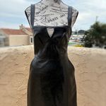 Jonathan Simkhai Standard Abra patent crinkle vegan leather bustier dress XS NWT Black Photo 6