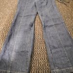 Calvin Klein Wide Leg Side Tie Denim Jeans 2 Boho 70s Look Festival Hippie EDM Photo 2