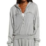 Free People Movement Windy Meadow Hoodie Heather Grey Women Small Oversized Gray Photo 2