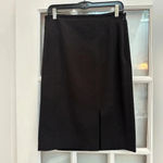 White House | Black Market  Classic A-Line Black Front Slit Skirt Women’s Size 8 M Photo 8