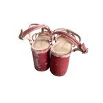 Loeffler Randall Pink Velvet Sandals Heels Size 6.5 Photo 3