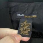 Grace Dane Lewis Black Long Sleeve Long Line Trench Coat Jacket Size 4 Photo 5