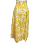 Faithfull the Brand  NWT Kiera Midi Skirt Women’s Size Medium Yellow Floral Photo 1