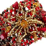 Red beaded flower bracelet Photo 10
