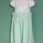 EXPRESS Mint Crochet Babydoll Summer Dress Photo 0