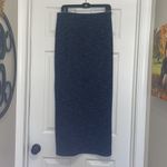 Free People Navy & White Space Dye Long Pencil Skirt with zippered slit Photo 3