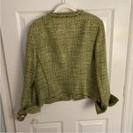 Talbots  Green Cropped Tweed Blazer Italian Fabric Sz 14 Photo 7