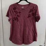 Old Navy  Women's Short Sleeve Top - Burgundy size Large Photo 0