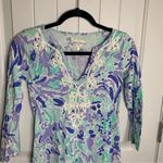 Lilly Pulitzer  Marina Shirt Dress Lillys Lilac Nice‎ Ink Pima Cotton Size XXS Photo 1