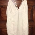 Lush Clothing White Low cut Lace Dress Photo 0