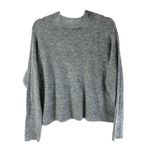 All in Favor  Womens Sweater Mock Neck Ribbed Oversized Boxy Gray Size M Photo 1