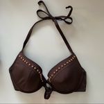 H&M Brown Embellished Bikini Top Size 34D Photo 0