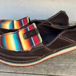 Ariat Cruisers Chocolate Boho Aztec Saddle Blanket Sunset Stripe Shoes 7B Photo 2