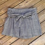 Anthropologie Cartonnier Women's Black And White Gingham Tie Shorts Size 14 Photo 0