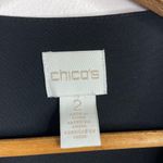 Chico's Tie Front Draped Minimalist long Jacket Black Lagenlook Womens 2 L 12 Photo 9