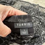 Torrid  Dark Grey Leopard Mesh Midi Dress Sleeveless V-Neck Fairygoth Size 1X Photo 8