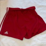 Adidas  Red Shorts with White Accents Photo 1