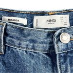 Mango MNG by  Straight Fit Slit Ankle Hem High Rise Denim Jeans Size 6 Photo 5
