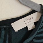 Loft Black Green Floral Tulip Print Sleeveless Dress Womens Size M Keyhole Back Photo 6