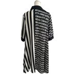 WHY Black White Striped Tunic Dress Size M NEW with tags Size M Photo 2