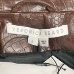 Veronica Beard NWT Cooke Dickey Jacket Brown Croc Embossed Vegan Leather Size 8 Photo 10