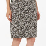 Kasper Size Small Cheetah Print Pull-On Stretch Pencil Skirt. New With Tags. Photo 0