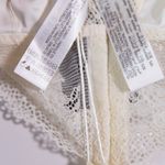 ZARA NEW  Lingerie Allover Delicate Lace Mesh Triangle Lounge Bra Ivory Medium Photo 2