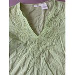 secret treasures Women's Small Green 3/4 Sleeve V-Neck Pajama Top Photo 1