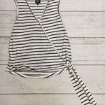 Bobeau  Faux Wrap Striped Sleeveless Knit Top Photo 0