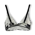 Splendid Bikini Swim Top Floral Leaves Print Back Closure Black White W XS NWOT Photo 3
