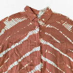 Young Fabulous and Broke Tie-Dye Rust White Cotton Gauze Shirt Dress Size XS Photo 1