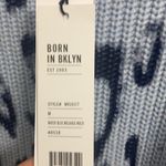 525 America NWT  Blue Leopard Chunky Knit Cardigan Photo 6