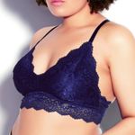 🆕‎ City Chic CCX Plus 18 Cobalt Blue Lace Racerback Bralette Bra NWT Size 2X Photo 3